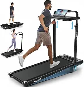 Walking Pad Treadmill with 12%/15% Incline, 8 in 1 Folding Desk Treadmill 320~450lbs Capacity for Home Office with Handle Bar, 3.5HP Under Desk Walking Pad, Remote Control