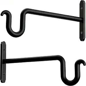 Hanging Plant Brackets 10 Inch - 2 Pack Plant Hanger for Hanging Plants, Plant Hook for Hanging Bird Feeders, Flower Baskets, Wind Chimes, Lanterns, Indoor or Outdoor.