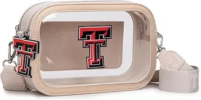NCAA Clear Bag for Stadium Events - Stadium Approved Crossbody Bag, Clear Stadium Bag for Concerts & Sports Events
