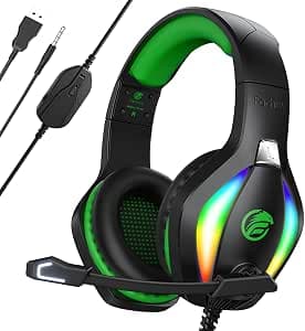 Fachixy FC100 Gaming Headset for PS4, PS5, PC, Xbox, Switch, Gamer Headset with Mic, Gaming Headphones with Microphone, Noise Cancelling Headphones with 3.5mm Jack
