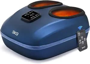 SKG Foot Massager with Heat and Remote, Upgrade Electric Feet Massager for Plantar Fasciitis Pain Relief, 3 Levels Compression Massage for Neuropathy Plantar Fasciitis, Up to Size 13 Home Office Use