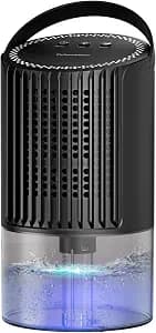 Dehumidifier, 34oz Small dehumidifiers for home, Ultra Quiet (25dB) 350 sq ft Mini Dehumidifier, Portable for Bathroom Bedroom Closet Basement RV, with 7-Color LED, Smart Defrost, Auto Shut-Off