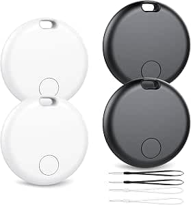 Android Smart Tracker Tag, Bluetooth Locator Compatible with Google Find Hub (Android Only), Air Tracker Tag Keychain for Suitcase, Keys, Luggage, Waterproof IP68 (4 Pack)