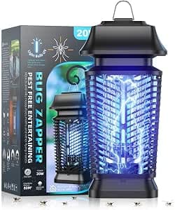 YEEFON Electric Insect Killer, Mosquito Trap, 20 W Mosquito Lamp with UV Light, Fly Trap, Electric Mosquito Repellent, No Toxic Chemicals for Moths, Flies, Waterproof IPX4