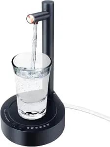Desktop Water Bottle Dispenser, Keweis Portable Electric Water Bottle Pump Countertop for 5 Gallon & Universal Bottles, USB Charging Automatic Water Jug Dispenser for Bedside, Home, Office, Outdoor