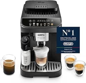 De'Longhi Magnifica Evo ECAM 292.81.B Fully Automatic Coffee Machine with Milk System, 7 Direct Selection Buttons for Cappuccino, Espresso and Other Coffee Specialities, Intuitive Control Panel, 2-Cup