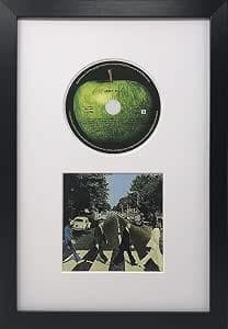 pf+a REAL GLASS Black CD/Music Album Cover Frame - Premium Photo Frame For CD Cover With White Mount