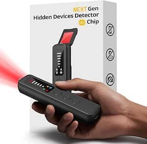 Hidden Camera Detector - AI-Powered Anti-Spy Device, GPS Tracker & Bug Detector, RF Scanner for Hotels, Travel, Home & Office, 5-Level Sensitivity