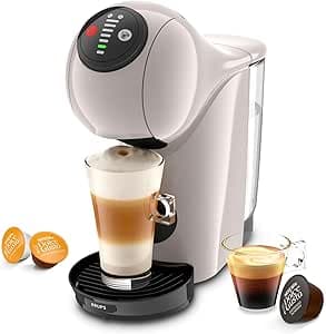 NESCAFÉ DOLCE GUSTO Genio S Coffee Capsule Machine, Removable Water Tank 0.8 Litres, Hot and Cold Drinks, 1500 Watt, 15 Bar Pump Pressure, Eco Mode, Particularly Compact, Taupe, KP243AF0