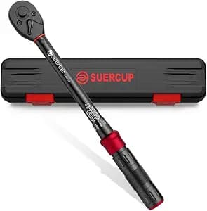 3/8-Inch Drive Click Torque Wrench - 5-45 Ft-Lb/6.8-61Nm, Dual-Direction Adjustable 72 Tooth Click Torque Wrench for Bike, Motorcycle and Car Repair