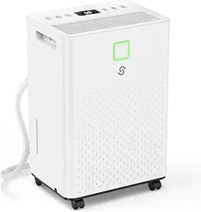 HUMILABS 1600 sq. ft. Dehumidifier for Basement, 21 Pint Dehumidifier for Home with Drain Hose, Auto Modes, 24H Timer, Child Lock, 37dB. Ideal for Bathrooms, Basements, and Large Rooms.