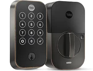 Yale Security Lock 2 Touch Deadbolt, Oil Rubbed Bronze Biometric Fingerprint Entry Door Lock with Digital Keypad for Code Entry (No Wi-Fi), YRD420-F-BLE-0BP