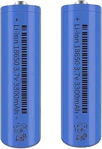Svenirven 18650 Rechargeable Battery 3.7Volt 18650 Button Top Battery 2 Pack 18650 Batteries for Headlamp LED Flashlight