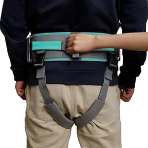 Gait Belt with Handles Used as Gate Belts for Physical Therapy, Gate Belts Medical for Elderly, or Safety Belt for Elderly Walking to Walking or Transfer in Physical Therapy or Daily Life, Green, L