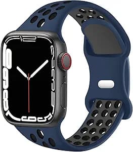 Sport Bands Compatible for Apple Watch Bands 38mm 40mm 41mm 42mm 44mm 45mm 46mm 49mm,Soft Silicone Sport Women Men Replacement Strap Compatible with iWatch Series 11/10/9/8/7/6/5/4/3/2/1 Ultra 2 SE