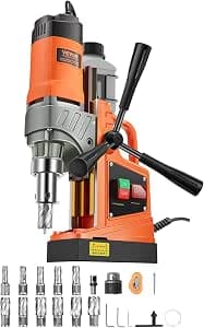 VEVOR Magnetic Drill, 1300W 1.57" Boring Diameter, 2922lbf/13000N Portable Electric Mag Drill Press, 810 RPM Drilling Machine for Any Surface Home Improvement Industry Railway