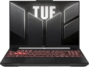 ASUS TUF Gaming A16 Laptop: AMD Ryzen 7 7445HS, 16" Full HD+ 145Hz Display, NVIDIA GeForce RTX 4050, 16GB DDR5 RAM, 512GB SSD, Backlit Keyboard, Windows 11
