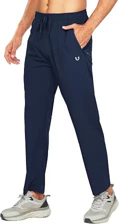 NORTHYARD Men's Athletic Pants Running Workout Joggers Lightweight Gym Jogging Track Casual Sweatpants with Zipper Pockets