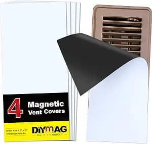 DIYMAG 4Pack Strong Magnetic Vent Covers, Magnets for Home Floor Standard Air Register, 5.5" x 12" Magnetics for Floors Wall and Ceiling Registers, Homes and RV, HVAC