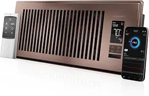 AC Infinity AIRTAP T4 Bronze, Register Booster Fan for 4” x 12” Vents, Thermostat Control Improves Heating & Cooling, Quiet 10-Speed Remote Control & Bluetooth App. ONLY FITS 4” x 12” Duct Openings
