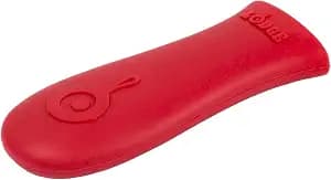 Lodge Silicone Hot Handle Holder - Heat-Resistant Cast Iron Skillet Handle Cover for Pans 9 Inches & Larger - Dishwasher-Friendly Silicone Hot Grip Sleeve - Reusable Skillet Accessory - Red