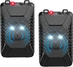 BORHOOD Ultrasonic Rodent Repellent, 2 Pack Plug-in Mouse Rat Pest Bat Squirrels Repellent for Car with Battery Powered Under Hood, Keep Mice Out of Cars Engines, Indoor, Garage, Storage Room-Black