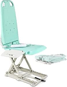 SuperHandy Portable Floor Lift and Bath Lift for Seniors, Foldable, 330 LBS / 150kg Capacity, IP68 Waterproof, Ergonomic Seat [Patented]