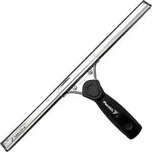 FenWi Window Squeegee with Rubber Lip 35 cm Wide / Shower Squeegee / Squeegee with Stainless Steel Squeegee as Glass Squeegee for Window Cleaning