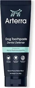 Remineralizing Dog Toothpaste – Vet-Grade, with Nano-Hydroxyapatite, Reverses Early-Stage Decay, Cleans Teeth, Reduces Tartar, Freshens Breath by Arterra Pet Science, Plant-Based, Natural Flavor, 3oz