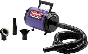 METROVAC AFTD-3V Air Force Commander Variable Speed Pet Grooming Dryer Purple | High Velocity Dog Hair Blower 4.0 HP USA