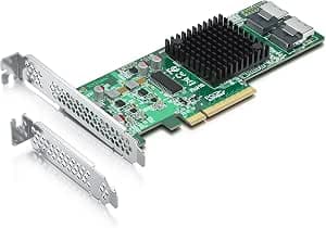 10Gtek Internal PCI Express SAS/SATA HBA RAID Controller Card, SAS2008 Chip, X8, 6Gb/s, Same as SAS 9211-8I