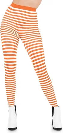 Nylon Striped Tights for Women Opaque Stripe Pantyhose Halloween Cosplay Hose