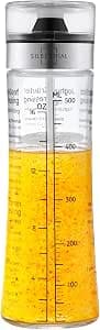 SILBERTHAL Glass Dressing Shaker with Recipes - 500ml - Dishwasher Safe - New Lid & New Recipes