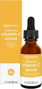 Amazon Basics Brightening Anti Aging Vitamin C Serum with Hyaluronic Acid, Hydrates Skin, 1 Fluid Ounce, 1-Pack