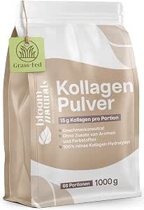 Grass-Fed Collagen Powder 1000 g (1 kg) - High Dose & Tasteless Collagen Hydrolysate Powder, Peptide Type 1 & 3 - Collagen Peptides - Bottled in Germany Laboratory Tested