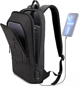 hk Backpack for Men Business Slim Laptop Bag | Anti Theft Travel Backpacks 15.6 Inch Laptop Water Resistant Computer Bag for Work Office College, Black