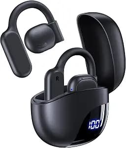 AI Translation Earbuds Real Time 164 Languages 80H Playtime Translator Ear Buds Audifonos Traductores Inglés Español Wireless Earphones Bluetooth AI Headphone for Travel Meeting Learning K08 Black