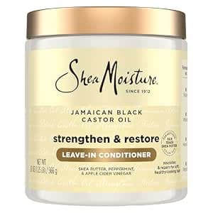 SheaMoisture Leave In Conditioner Jamaican Black Castor Oil Conditioner For Hair To Soften and Detangle Hair 20 oz