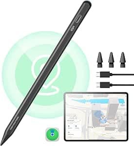 ESR Geo Digital iPad Pencil Findmy Compatible with Apple iPad 2018-2026,with Easy Shortcuts for Apple iPad A16/10/9/8 & Air 13/11 & Pro 12.9/13/11 & Mini 7/6/5,White(No Wireless Charging)