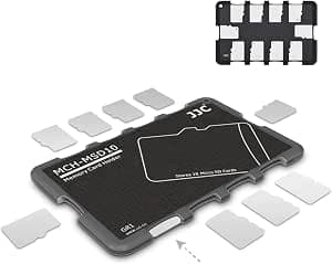 10 Slots Micro SD Card Holder Case Storage Organizer, Ultra Slim Credit Card Size Lightweight Portable TF MSD Memory Card Storage