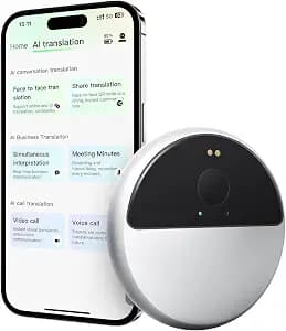 T9 AI language Translator Device, Real Time Voice Cloning, Support 150+ Languages, Cross-App Translation, 98.6% Accuracy, 0.5s Response, Offline Translation, Portable Design for Business Travel