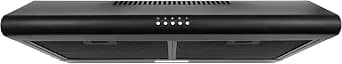 COSMO COS-5MU30-BK 30 in. Delta Collection Ducted Under Cabinet Range Hood, Button Controls, Reusable Filters, LED Lights in Matte Black