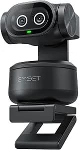 EMEET PIXY Dual-Camera AI-Powered PTZ Camera 4K, AI Tracking, PDAF&AI Autofocus 0.2s, 1/2.55'' Sony Sensor, 3 Mics, Presets, Gesture Control, 4K Webcam for Streaming and OBS/Twitch/Switch 2 Compatible