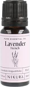 Nikura French Lavender Essential Oil - 10ml | 100% Pure Natural Oils | Lavender Oil For Sleep, Aromatherapy, Diffusers for Home | Vegan & UK Made