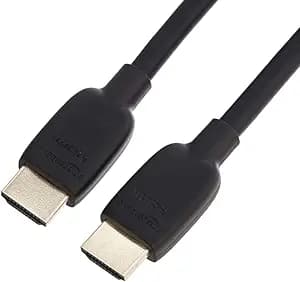 Amazon Basics Ultra High Speed HDMI 2.1 Cable, 48Gbps, 8K@60Hz 4K@120Hz Certified, 10 Feet, Compatible with PS5/Xbox/TV/Monitor, Black