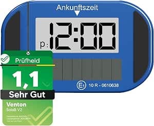 VENTON [Test Very Good, Note 1.1] Electronic Solar Parking Disc with Approval, Automatic Digital Parking Meter Electric for All Cars, Car Accessories, Interior & Gadgets Digital Solar Parking Disc