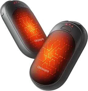OCOOPA Magnetic Hand Warmers Rechargeable 2 Pack, Electric Handwarmers, Smart Heating UL Certified, 3-Settings,Portable Heater, Ultra Slim Pocket, Hunting Essentials, Gifts for Christmas Men, UT3 Lite