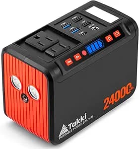 Takki 88.8Wh Portable Power Station Lithium Battery Small Generator Power Bank with 110V AC Outlet Battery Backup for Camping Home Use Emergency(Solar Panel Optional)