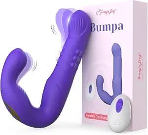 Tracy's Dog Prostate Massager Anal Vibrator, Sex Toys for Men P Spot Vibrator Dildos with 3 Wiggling 3 Throbbing 10 Vibrating Modes, Butt Plug Stimulator for Men Couples (Bumpa)