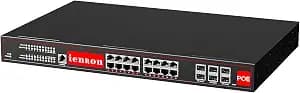 22 Port 2.5Gb PoE Switch Web Managed Layer 3 , 16 Ports 2.5G Base-T Ports, 6 x 10Gb SFP+, Ethernet, Smart Switch,250W,Flexible DHCP/VLAN/MAC/ACL/QoS/SNMP/IGMP for Eenterprise/Company/soho